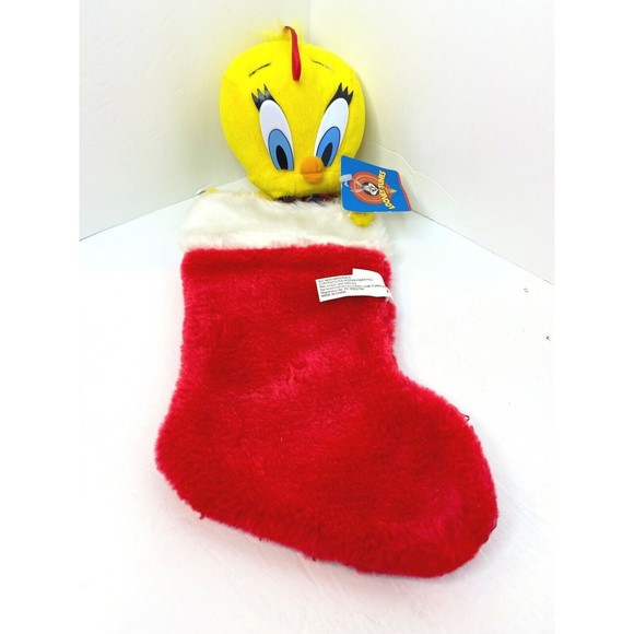NWT Warner Brothers Looney Tunes Plush Tweety Bird Christmas Stocking Cartoon 97 - Picture 3 of 15